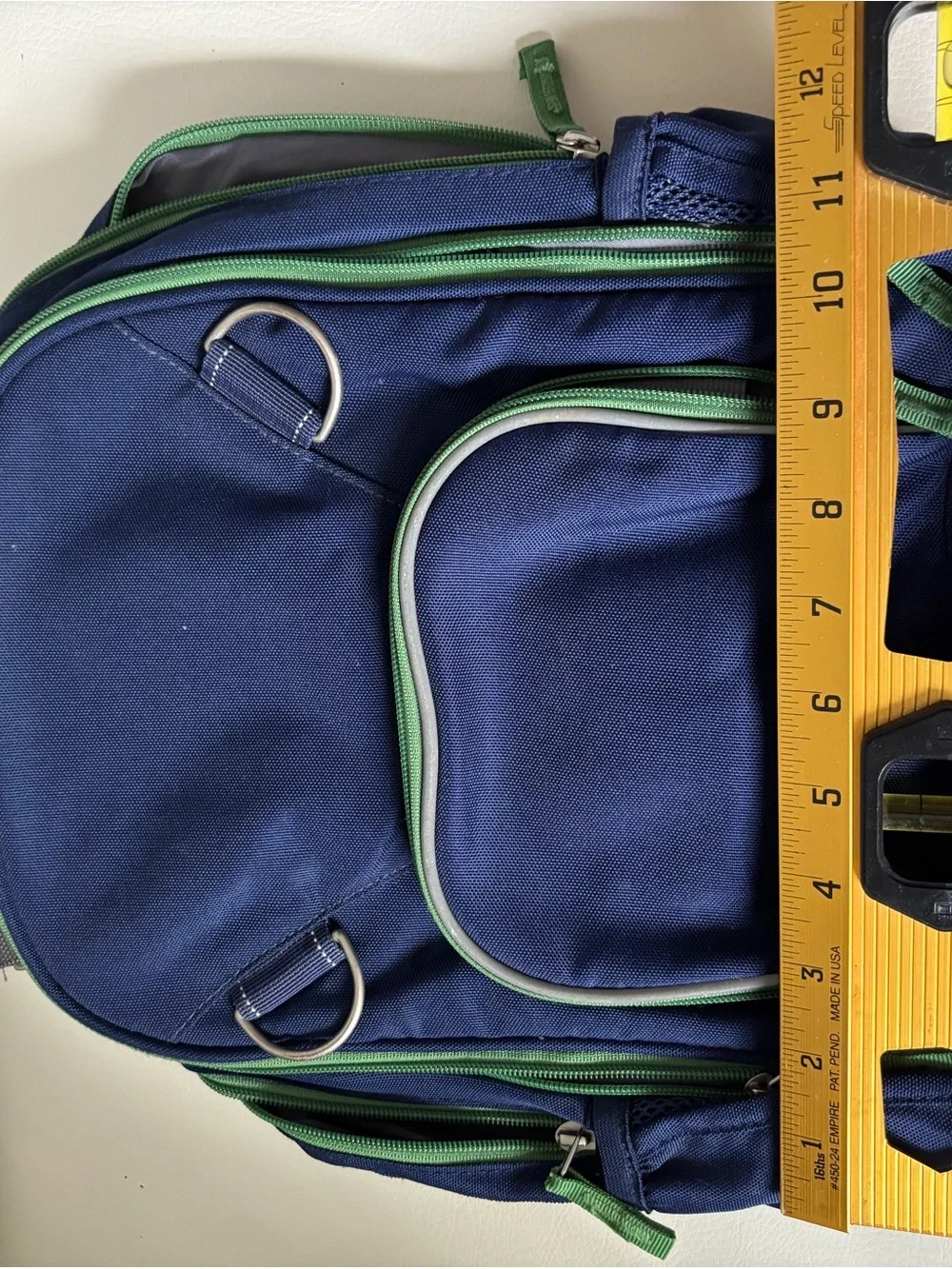 Pottery Barn Kids Navy and Green Small Backpack